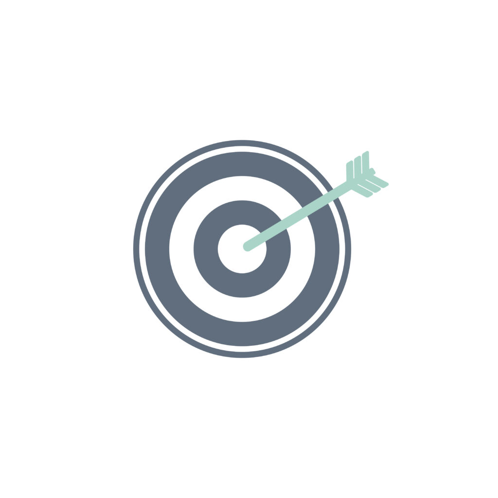 illustration of business target icon